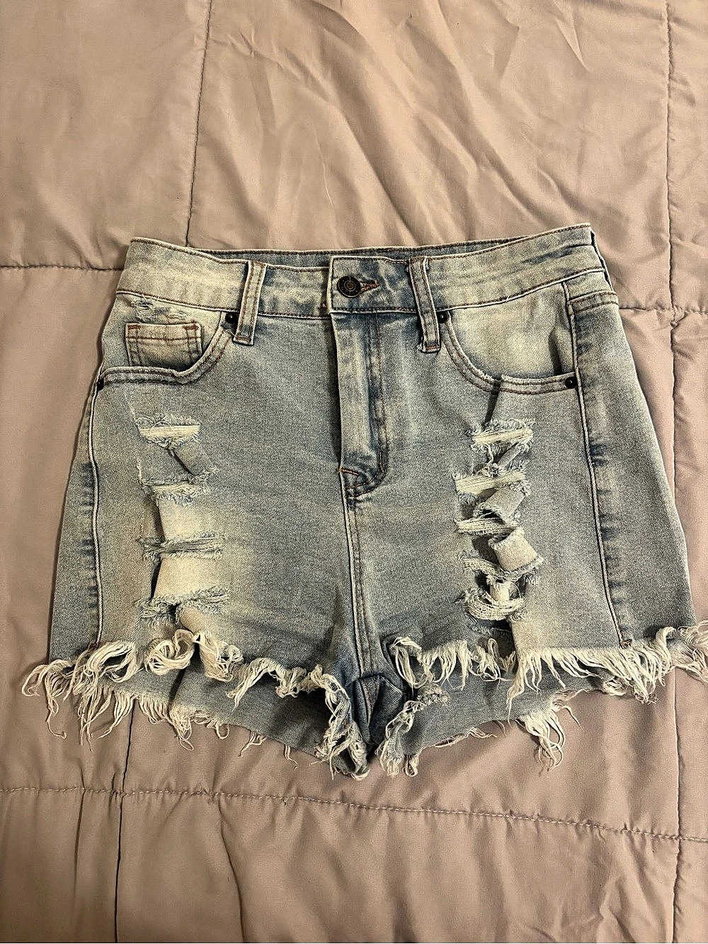 SAB Apparel Distressed Denim Jean Shorts Size Small